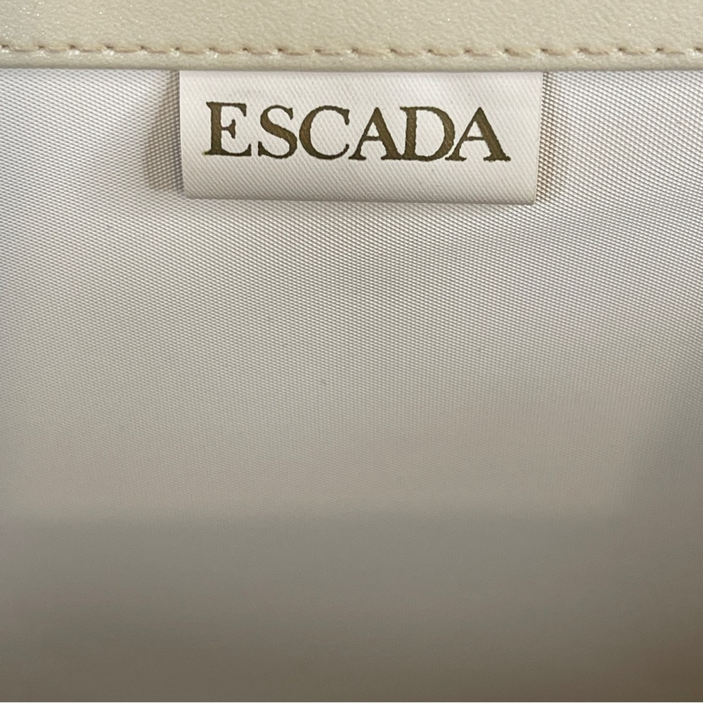 Escada Sunset Boulevard Cream Ivory Tote Handbag - Picture 5 of 16